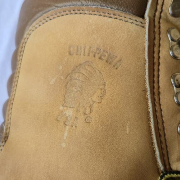 Vintage Chippewa Arctic 25468 Mens 9\'\' Nubuck Leather Work Boots Tan Size 13 USA main image 7